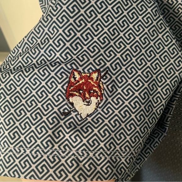 Greyson Performance Waves Polo Golf Shirt Blue Geometric Men’s Large * Fox Logo - Picture 5 of 8